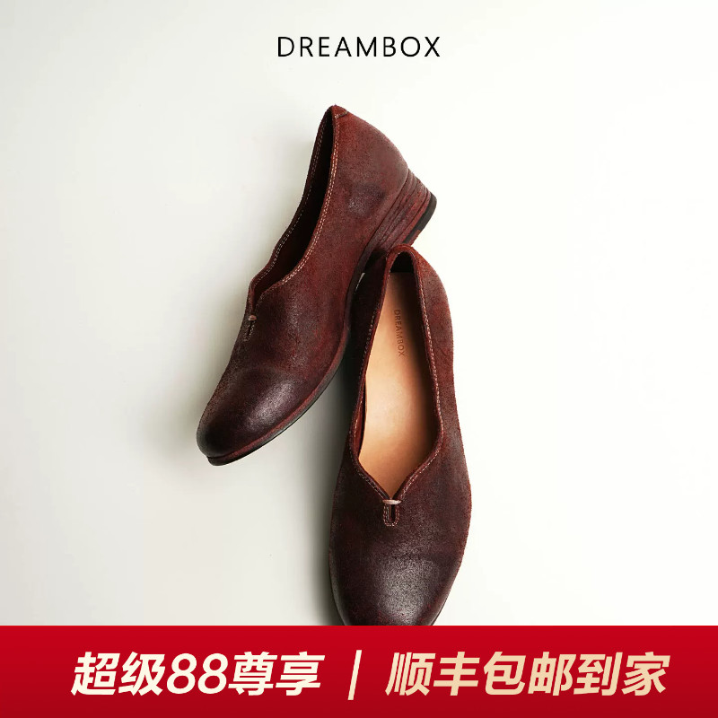 高档轻奢女鞋水洗马皮乐福鞋