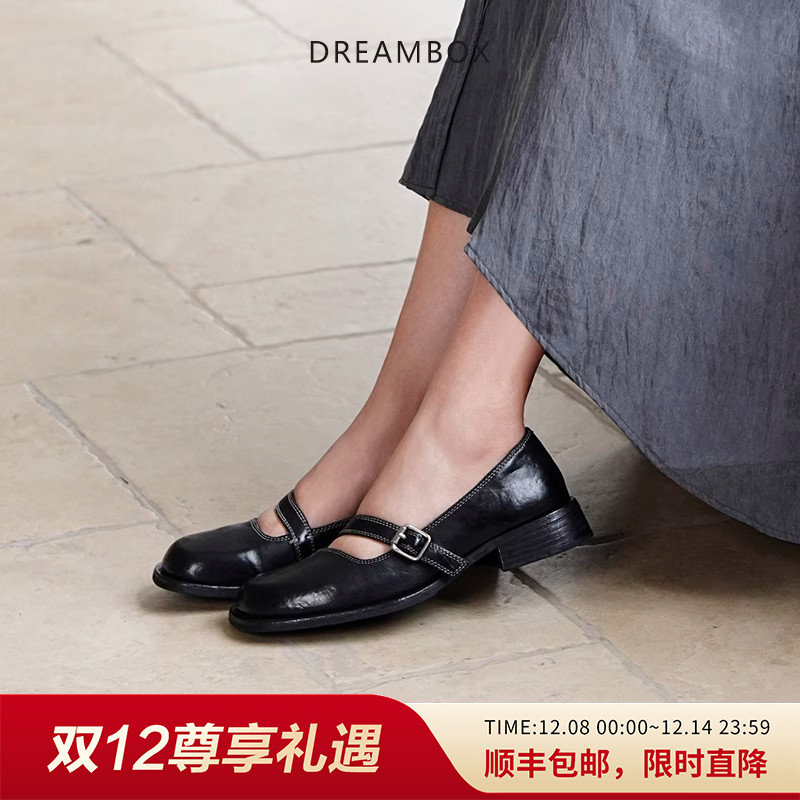 时尚轻奢一字扣浅口单鞋