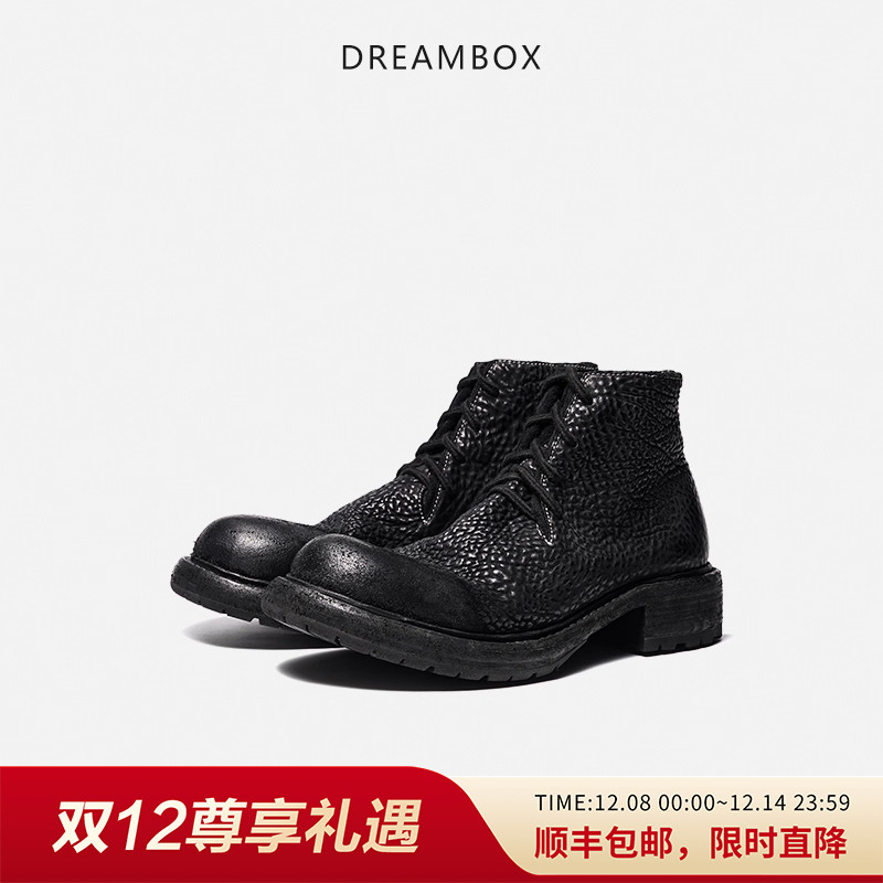 潮酷个性马丁靴粗跟短靴