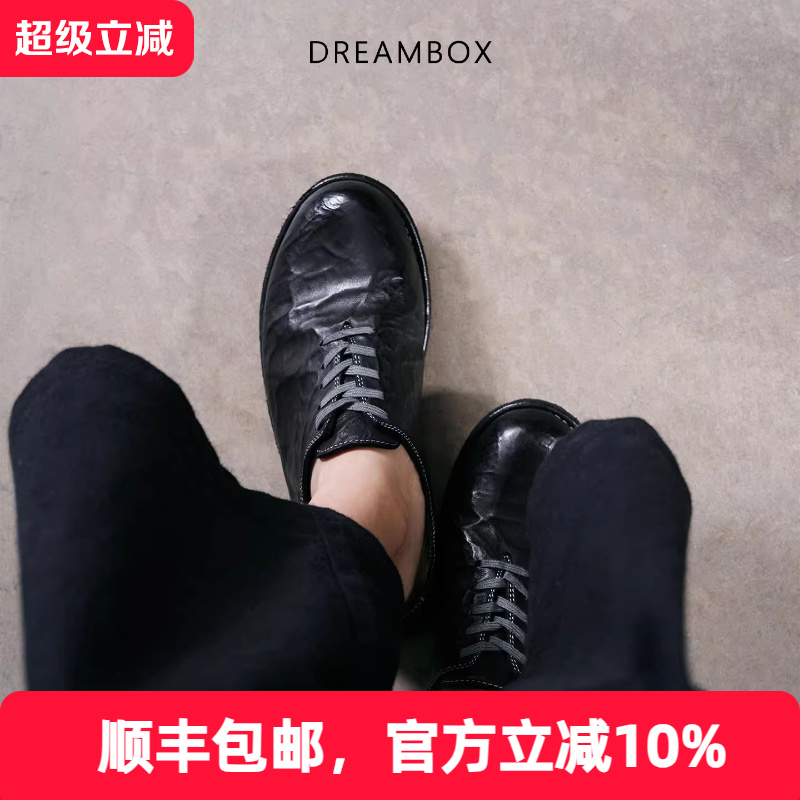 复古做旧袋鼠皮小皮鞋