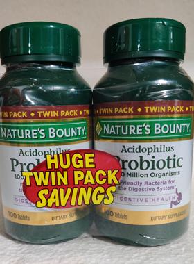 美国 Nature's Bounty  成人益生菌 Adult probiotics 100片*2瓶