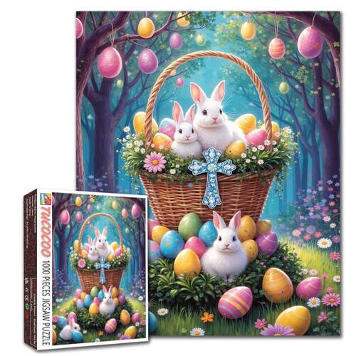 Easter Bunny Puzzles for Adults 1000 Pieces 复活节兔子拼图