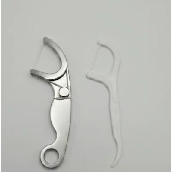 Stainless steel dental floss 多次使用不锈钢牙线签 - 实物图