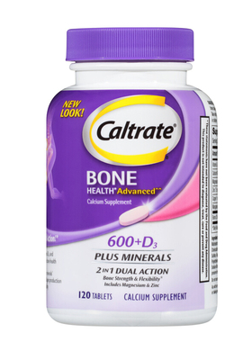 矿物质 calcium carbonate 碳酸钙维生素D3中老年青少年加强120粒