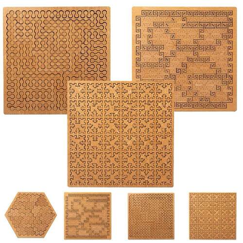 Fractal Tray Puzzles  分形托盘拼图
