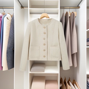 [本初]小香风外套女早秋2024年新款韩系单排扣气质上衣定制百搭