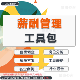 2023薪酬行业研究报告人力资源薪酬管理薪酬调查岗位分析薪酬方案工具表格名企案例薪酬改革实施办法方案