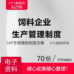 饲料企业生产系统销售采购成本财务计划出入库产品召回质量投诉成品销售合同管理制度程序SAP手册