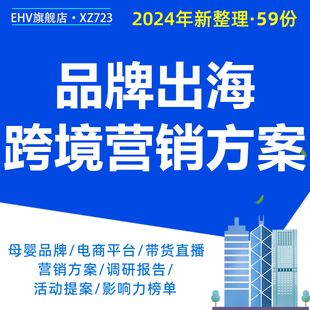 2024商业品牌出海跨境营销策划方案鞋服商家海外视觉策划母婴奶粉跨境内容投放电商出海广告营销资料报告