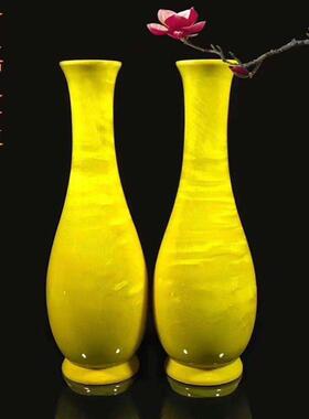 包邮金丝楠木水波纹理一对观音花瓶居家客厅插花工艺品摆件