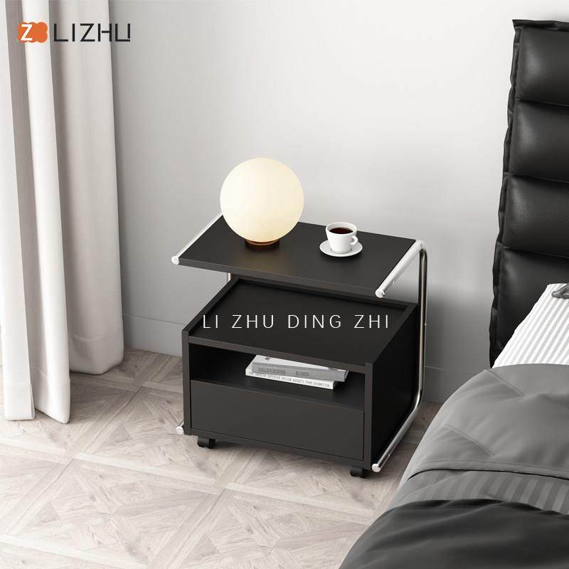 北欧床头柜置物架现代简约收纳柜黑色轻奢网红卧室边柜储物柜书柜,住宅家具,床头柜,淘宝优惠券,粉丝福利购,淘宝优惠卷