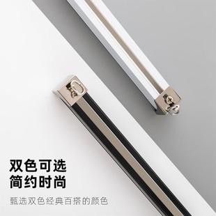 加厚铝合金消音单双窗帘轨道侧装顶装直轨静音导轨辅料配件