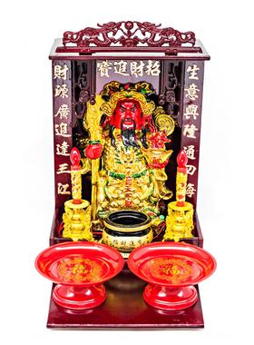 财神爷佛像佛龛神台套装陶瓷文武财神关公关二爷招财摆件开业礼品