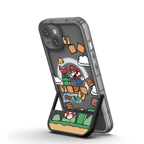 适用16游戏马里奥磁吸支架手机壳