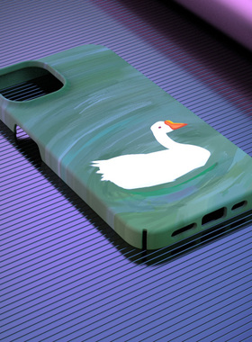 奔斯特【magsafe磁吸】菲林手机壳13适用iPhone14promax苹果11大白鹅xr12mini绿色油画硬壳se2保护套15高级感