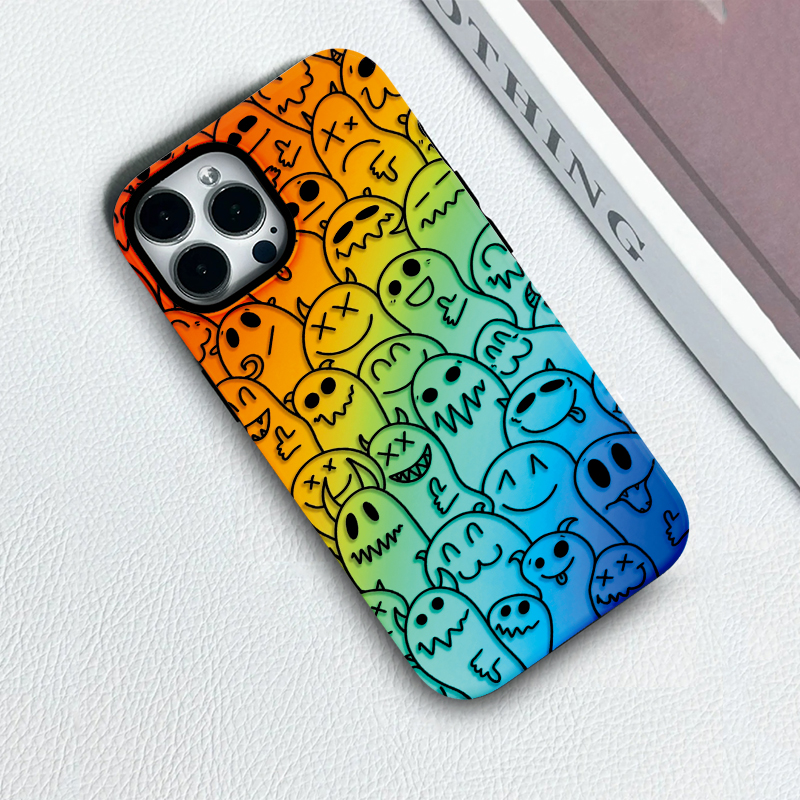 渐变涂鸦菲林二合一磁吸手机壳