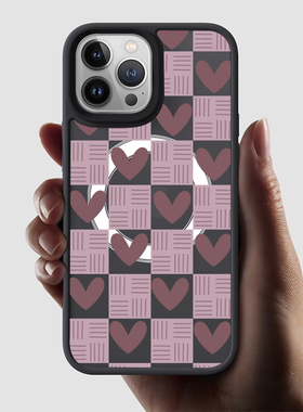 奔斯特【优盾磁吸壳】iphone11magsafe手机壳12pro适用于苹果15plus黑色磨砂ins风14动画13max紫色爱心