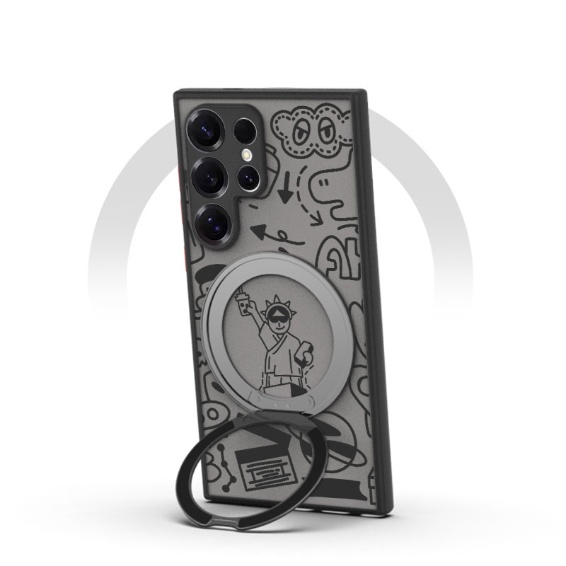 三星s24ultra旋转支架磁吸手机壳