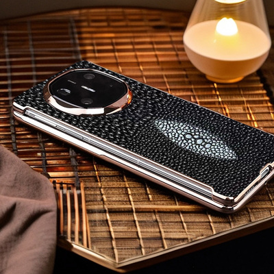 电镀金折叠机mateX6手机壳