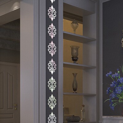 10pcs Multi size Square Self adhesive Tiles 3D DIY Mirror W