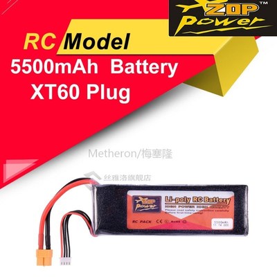 ZOP Power 11.1V 60C 5500mAh 3S Lipo Battery XT60  Rechargeab