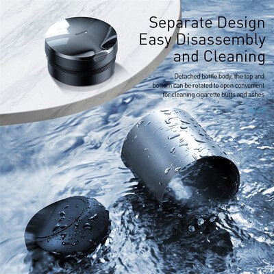 Car Ashtray Portable LED Light Cigarette Smoke Ashes Holder