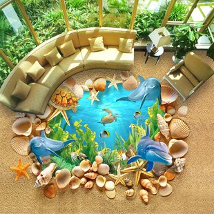 Custom Mural Wallpaper PVC Self Adhesive Waterproof 3D Subm