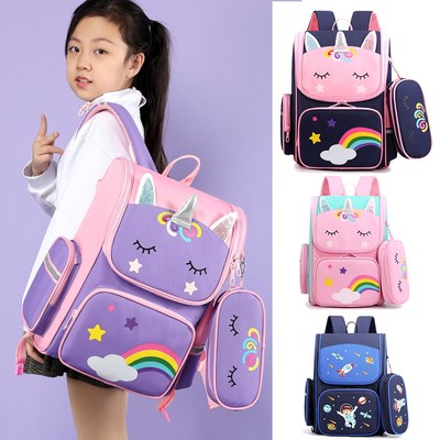 Cartoon 3D Creative Unicorn Children School Bags Girls Swee