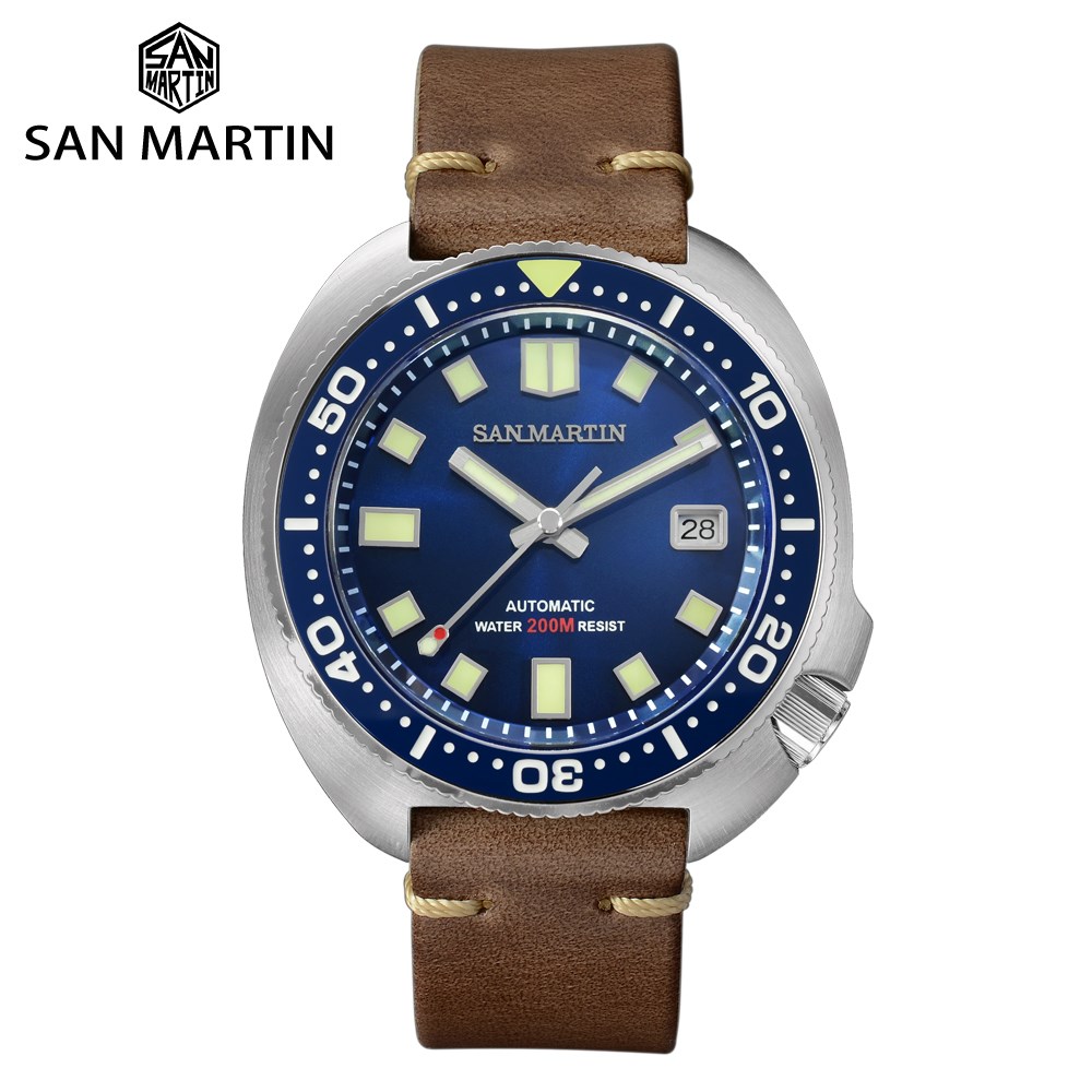 San Martin Upgraded Version Turtle Diver Watch 20 Bar Stain