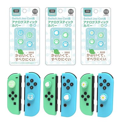 Animal Crossing Cat Paw Bear Leaf Flower Thumb Stick Grip C