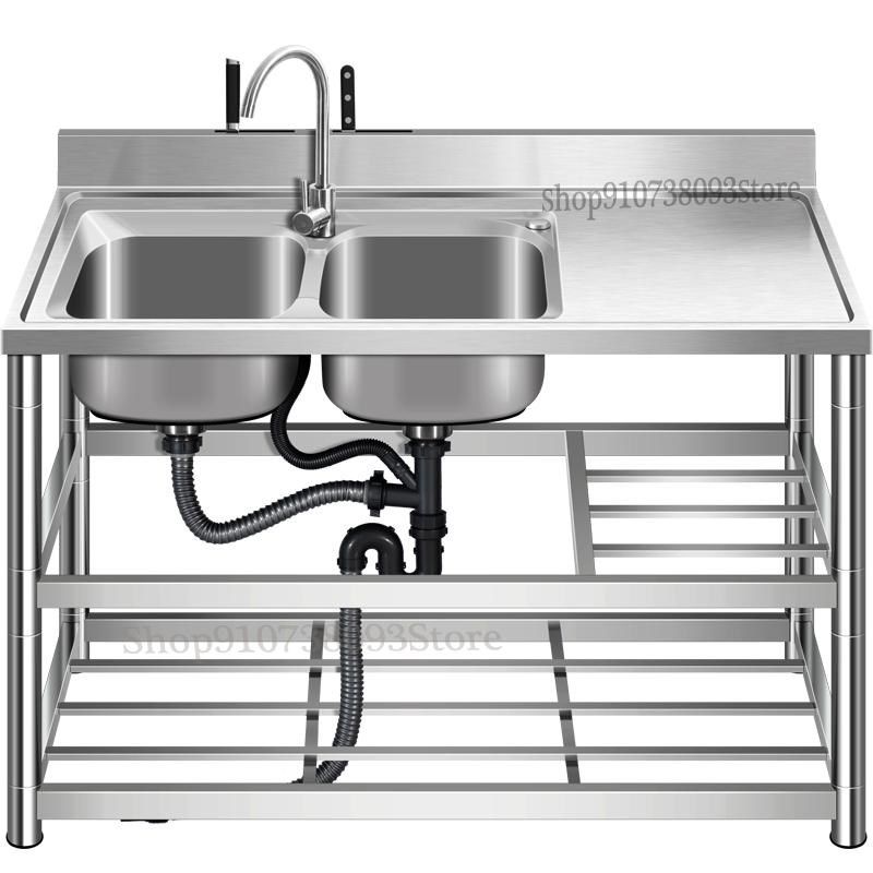 stainless steel sink countertop integrated with bracket pla