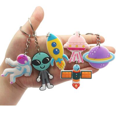 PVC Keychain Spaceman Pendant Key Chain Gift Astronaut Key R