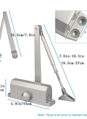 Fire door hydraulic buffer door closer load bearing 45kg, st