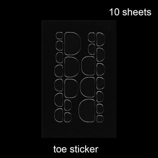5/10Sheet Fake Nails Toe er Transparent Double Sided Adhesiv