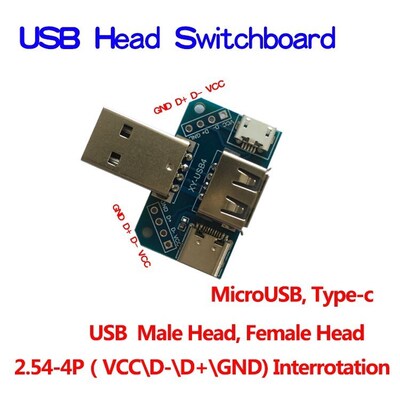 Head Switchboard Male USB Connector to  Type c  Micro USB