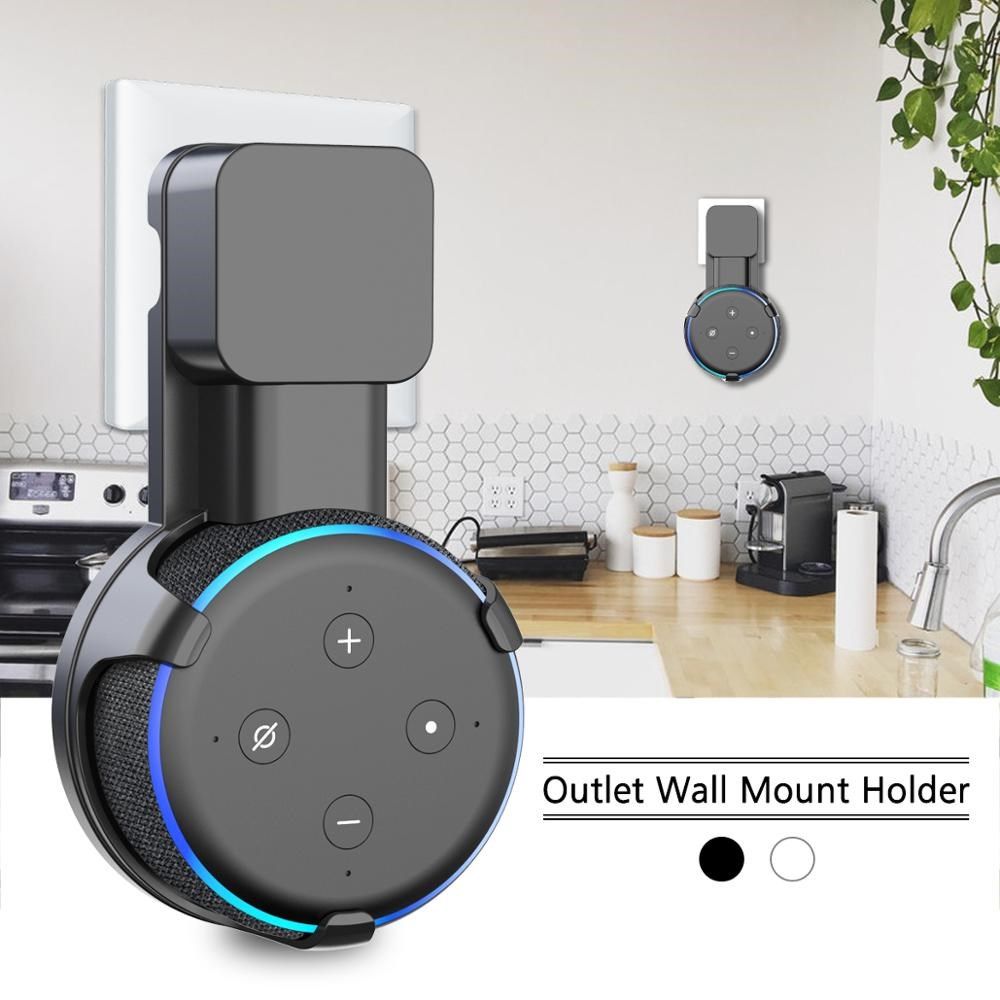 outlet wall mount stand hanger for amazon alexa echo dot 3r