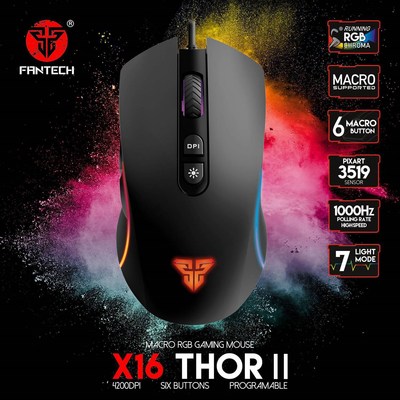 FANTECH X16 Profession Gaming Mouse 4200DPI Adjustable 6 But