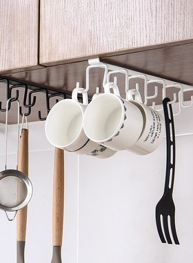 Iron 12 Hooks Kitchen Storage Racks Cup Holder Hanging Bath