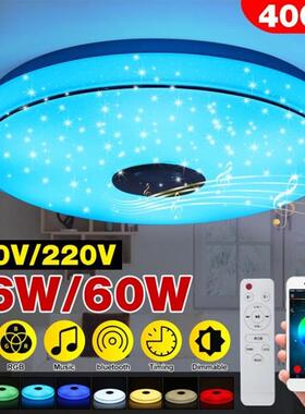 36W/60W Modern RGB Dimmable Music Ceiling Lamp Remote&APP Co
