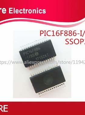 20PCS PIC16F886-I/SS PIC16F886 SSOP28 SSOP 16F886 SMD Enhanc