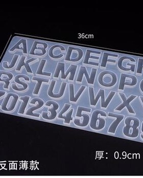 Epoxy resin mold alphabet letter numbers silicone mould Kit