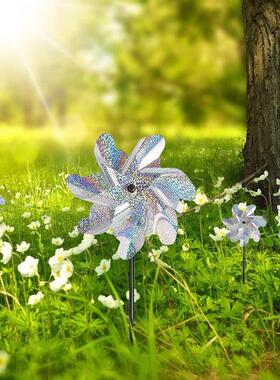 Durable 7 Leaves Bird Repeller Windmill Spinner Practical Mu