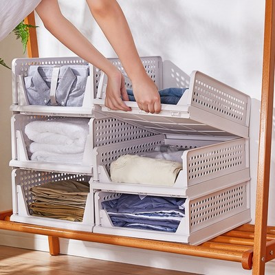 Layered partition storage rack drawer wardrobe organizer wa