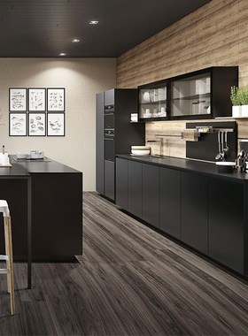 Black matt lacquer european style bespoke ready assemble kit