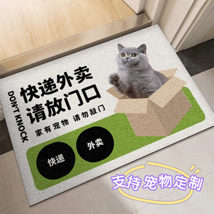 外卖快递请放门口地毯宠物门外楼道地垫入户门垫丝圈进门脚垫