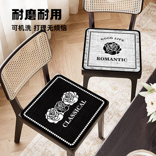 餐椅垫子轻奢高级感法式小香风餐桌椅子坐垫家用秋冬季马蹄形椅垫