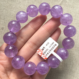 冰种紫罗兰翡翠手链缅甸高端老坑处理玉石飘花春带彩手串女款珠串