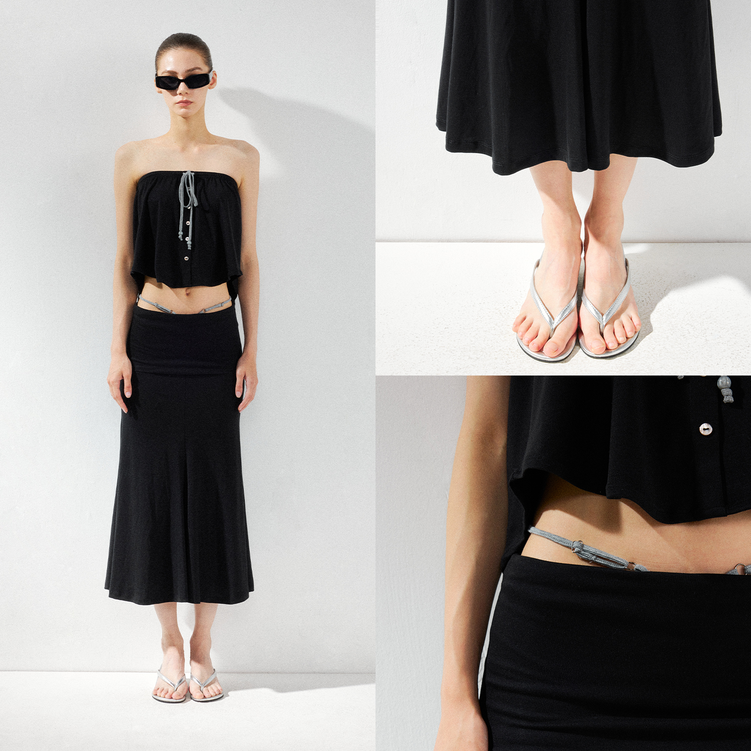 KVKV 两穿多穿法翻腰鱼尾半身裙