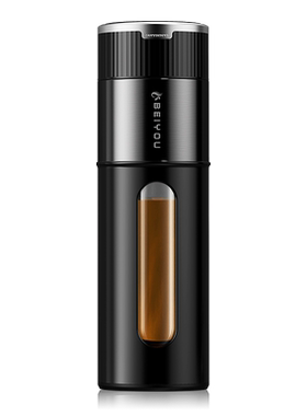 高端一键开盖玻璃杯双层车载水杯