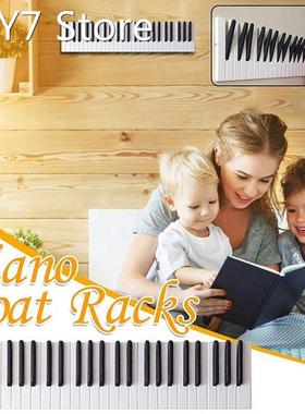 Wooden Coat Rack Piano Keys Wall Decoration Mounted Coat Hoo